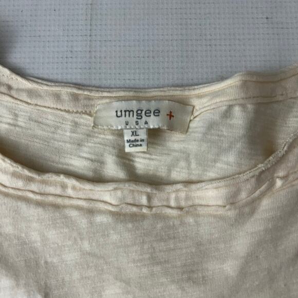 Umgee Cream Tunic Dress Floral Puff Sleeves Medium Boho Festival Size XL - Picture 11 of 12